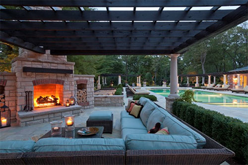 cozy outdoor fireplaces