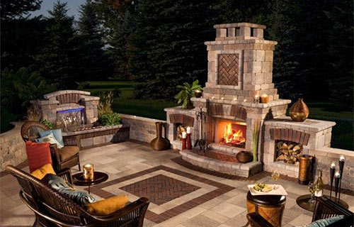 outdoor fireplace design
