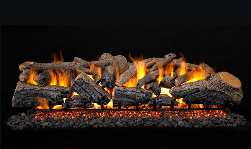 Bûche De Gaz Real Fyre Classic R-20 – Chêne Doré, 20 Pouces, Ventilée, Effet Bois